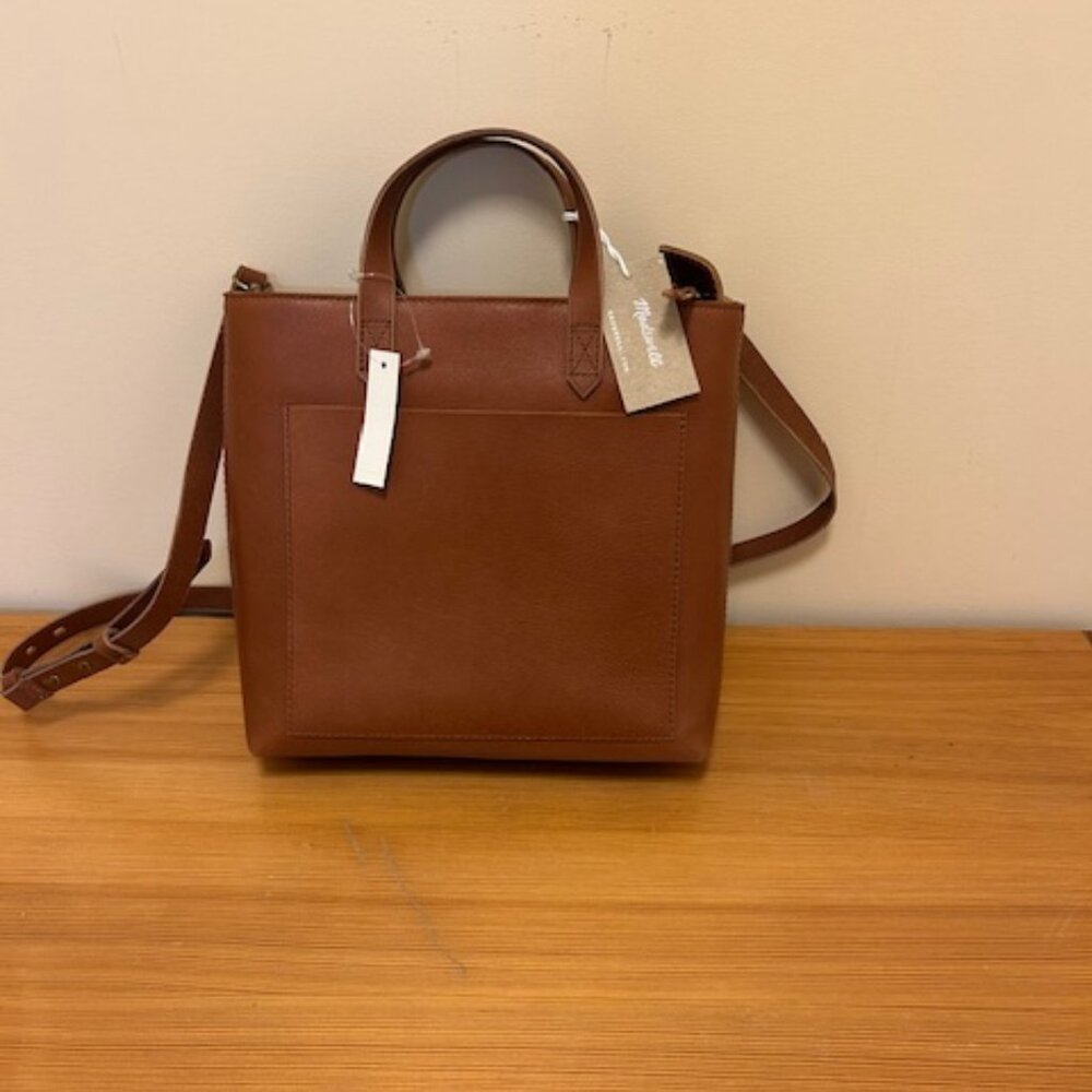 Madewell New Leather Bucket Bag with Crossbody Adjustable Strap